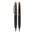 Luxury High-High Gares Gift Pen Set Metal Roller Pen Pen Logotipo de logotipo personalizado con barril de pulverización de pegamento